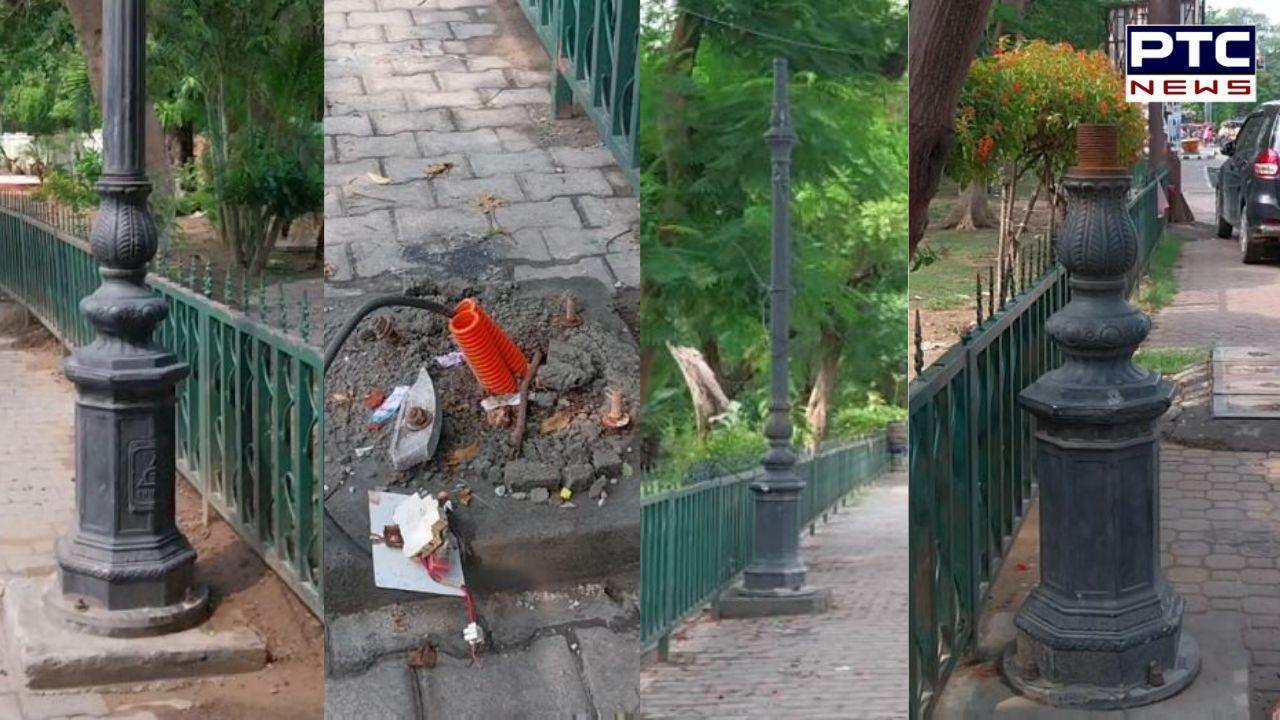 ਪਟਿਆਲੇ ਦੇ 'ਹੁਸਨ' 'ਤੇ ਚੋਰਾਂ ਦਾ ਡਾਕਾ! ਕਈ ਥਾਂਵਾਂ ਤੋਂ ਮਹਿੰਗੇ ਪੋਲ ਹੋਏ ਗਾਇਬ