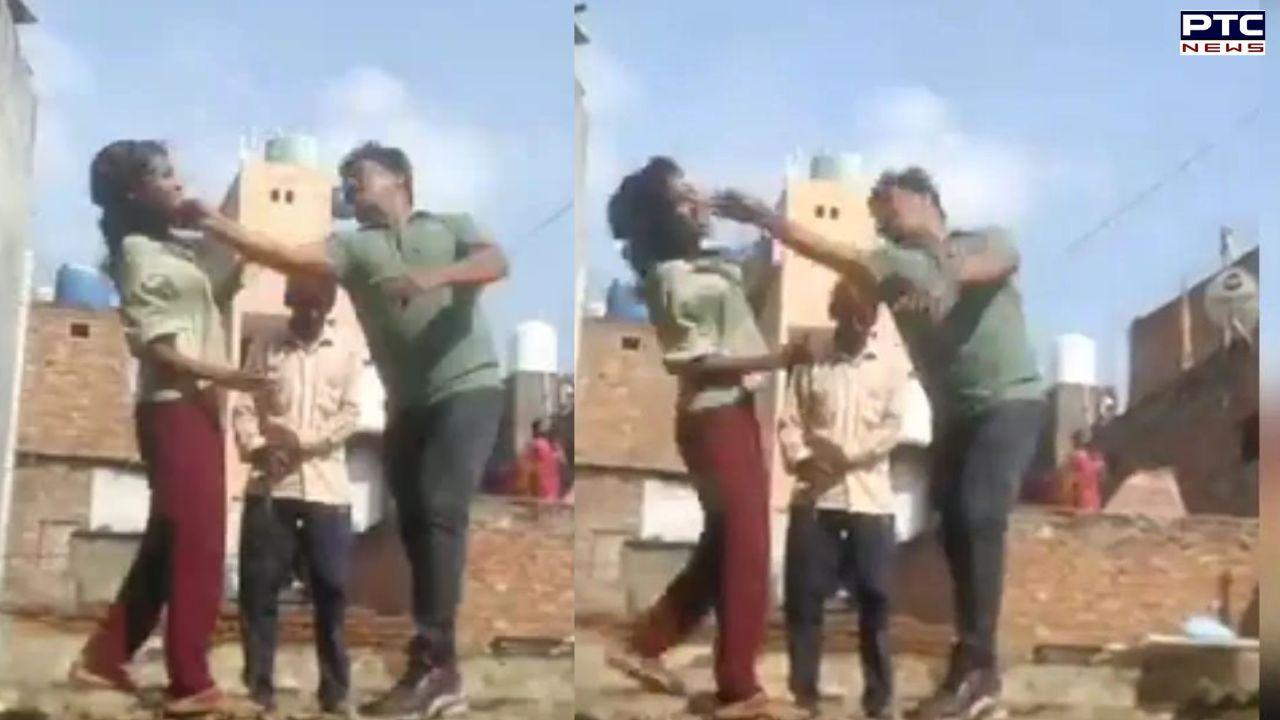 Viral Video: Girl falls off 6-feet building after builder slaps her over property dispute