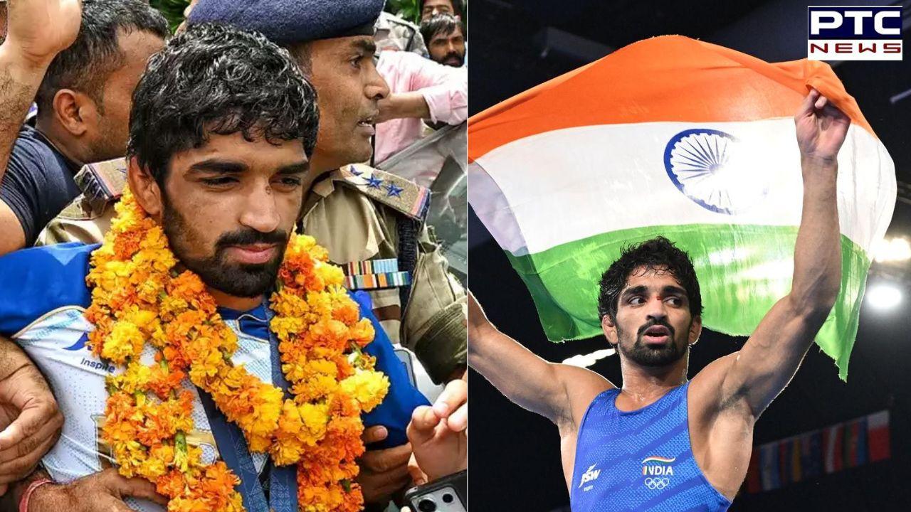 ‘Still can't believe,’ says Aman Sehrawat as he gets rousing welcome in India