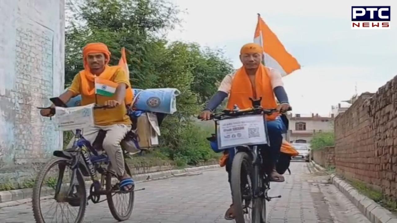 Traveling to India by Bicycle : ਸਾਈਕਲ ’ਤੇ ਪੂਰੇ ਦੇਸ਼ ਦੀ ਸੈਰ ਲਈ ਨਿਕਲੇ 2 ਦੋਸਤ, ਜਾਣੋ ਕਾਰਨ