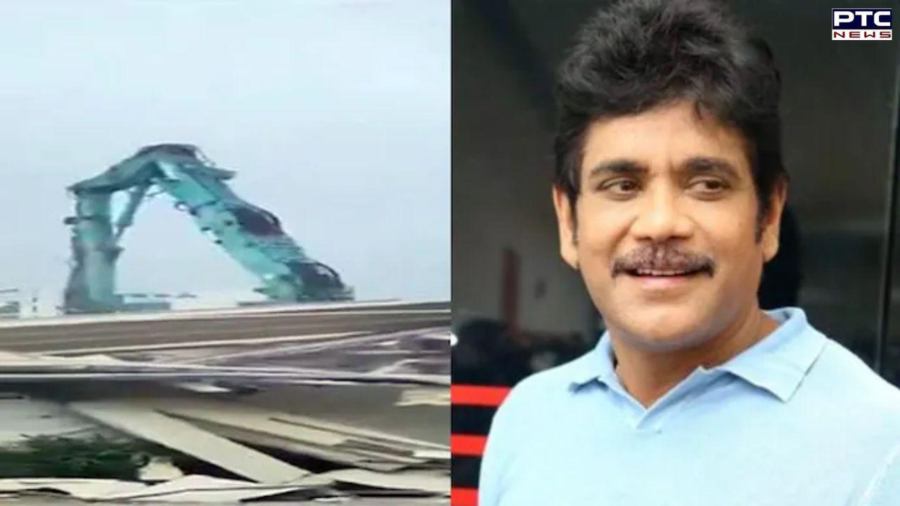 Actor Nagarjuna's convention center bulldozed for encroaching lake in Hyderabad