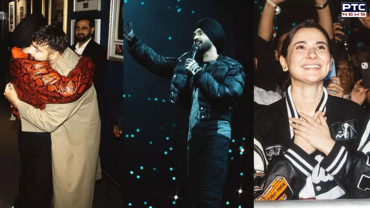 Diljit Dosanjh calls Pakistani actor Hania Aamir on stage, Badshah makes special appearance at London concert