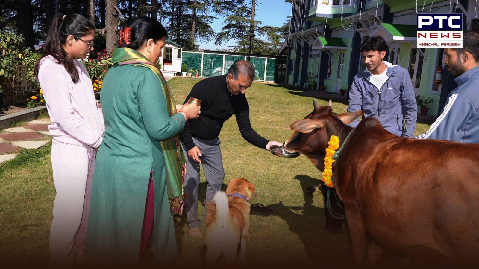 सीएम सुक्खू ने की गोवर्धन पूजा, की शांति और समृद्धि के लिए प्रार्थना