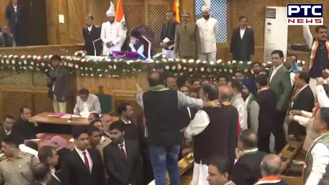 Uproar in Jammu and Kashmir assembly continues for third day, Engineer Rashid's brother, BJP MLAs marshalled out