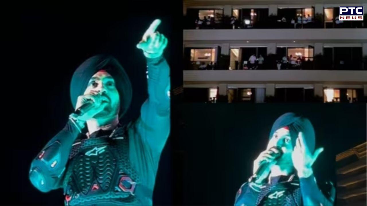 'Hotel waale game kar gaye': Diljit Dosanjh as fans watch his show from hotel balcony without tickets