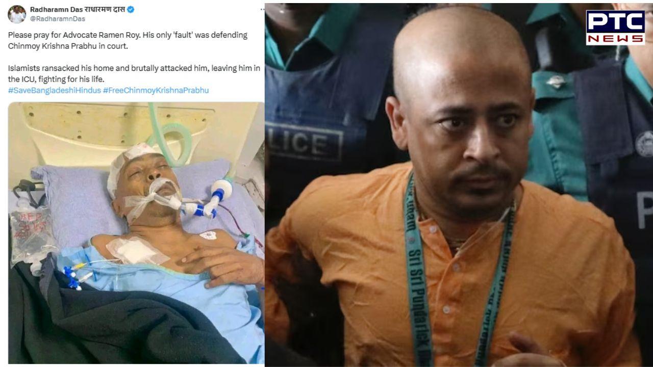 Bangladeshi lawyer defending arrested Hindu Monk brutally attacked; condition critical