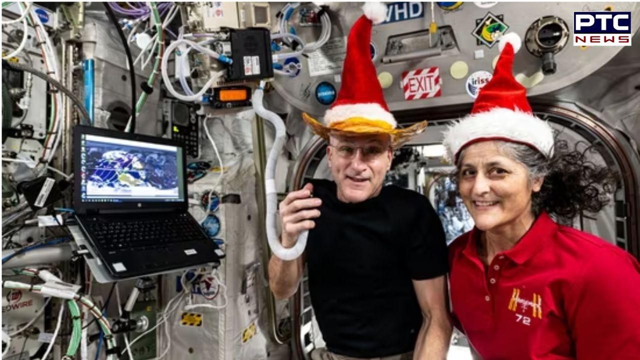 NASA astronaut Sunita Williams prepares for Christmas celebration in Space; dons Santa hat