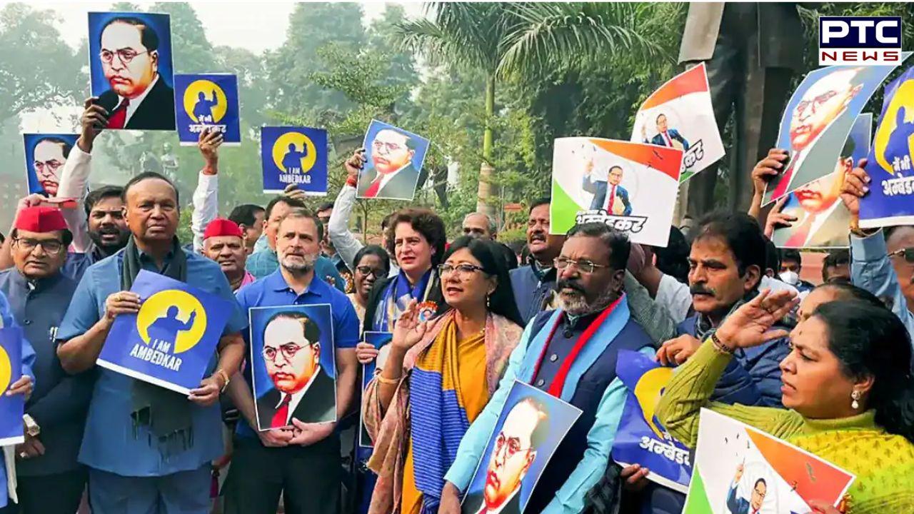 BJP, INDIA Bloc face off with counter-protests on final day of Winter Session