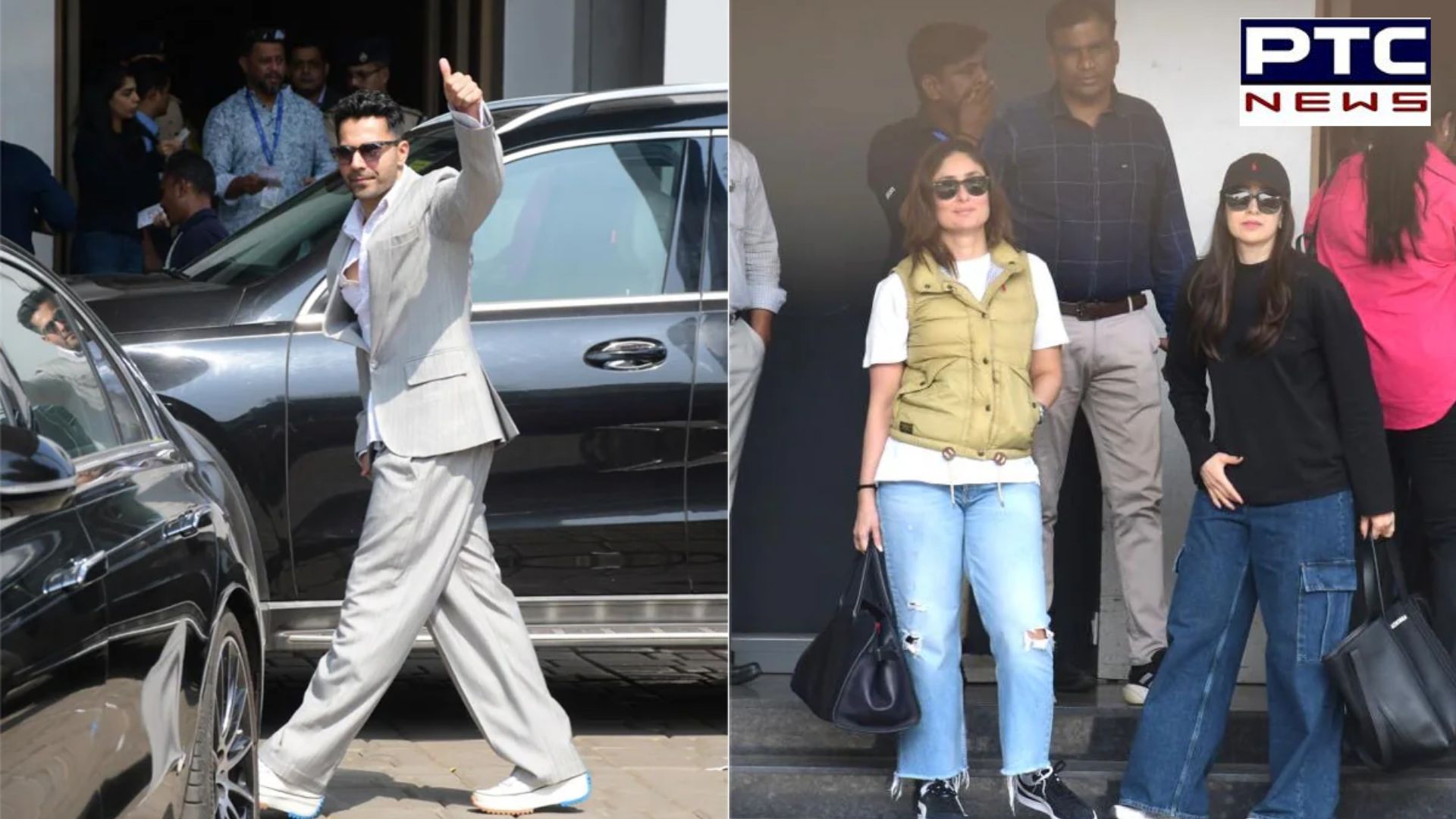 Stars off to Gujarat before the Filmfare Awards: Kareena-Karisma Kapoor, Varun Dhawan, and more