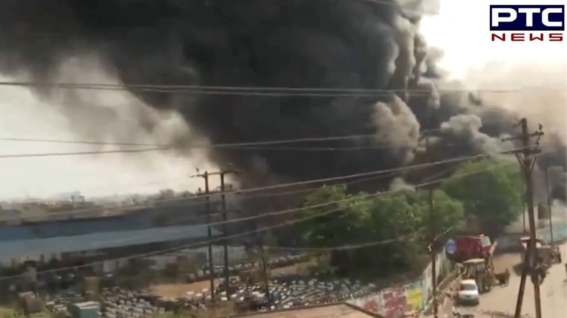 Chhattisgarh fire: Massive fire breaks out at power distribution company; residents evacuated | Watch Visuals