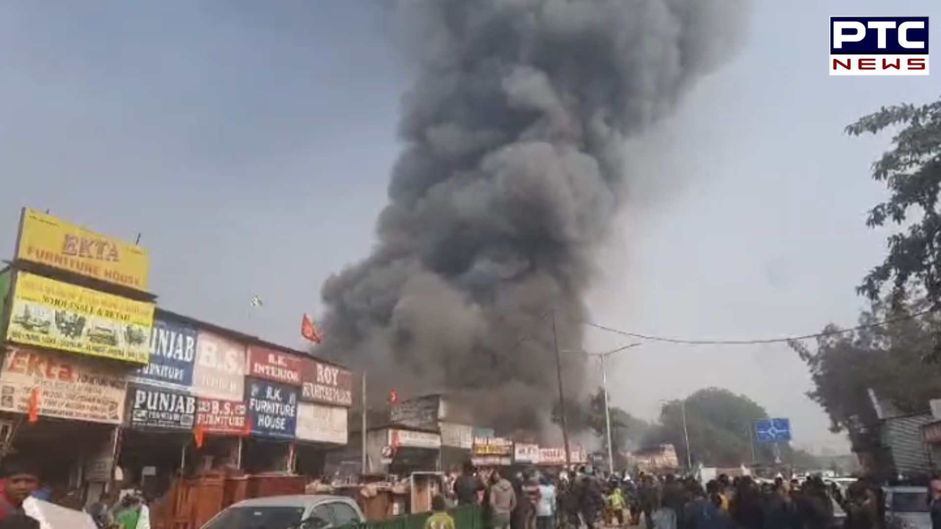 Chandigarh Fire: Massive fire breaks out in furniture market, several shops gutted, watch visuals