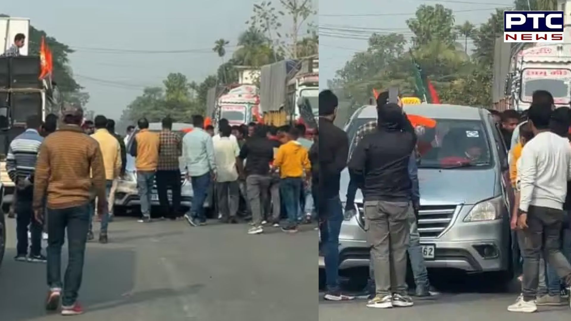 'Manhandled by unruly BJP crowd': Congress leader Jairam Ramesh's vehicle attacked