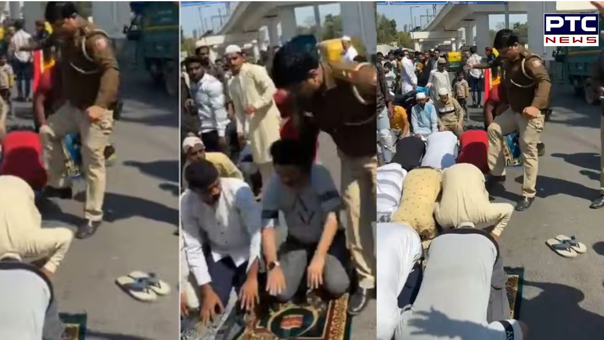 Delhi police officer suspended for kicking men during Friday Prayers; video viral
