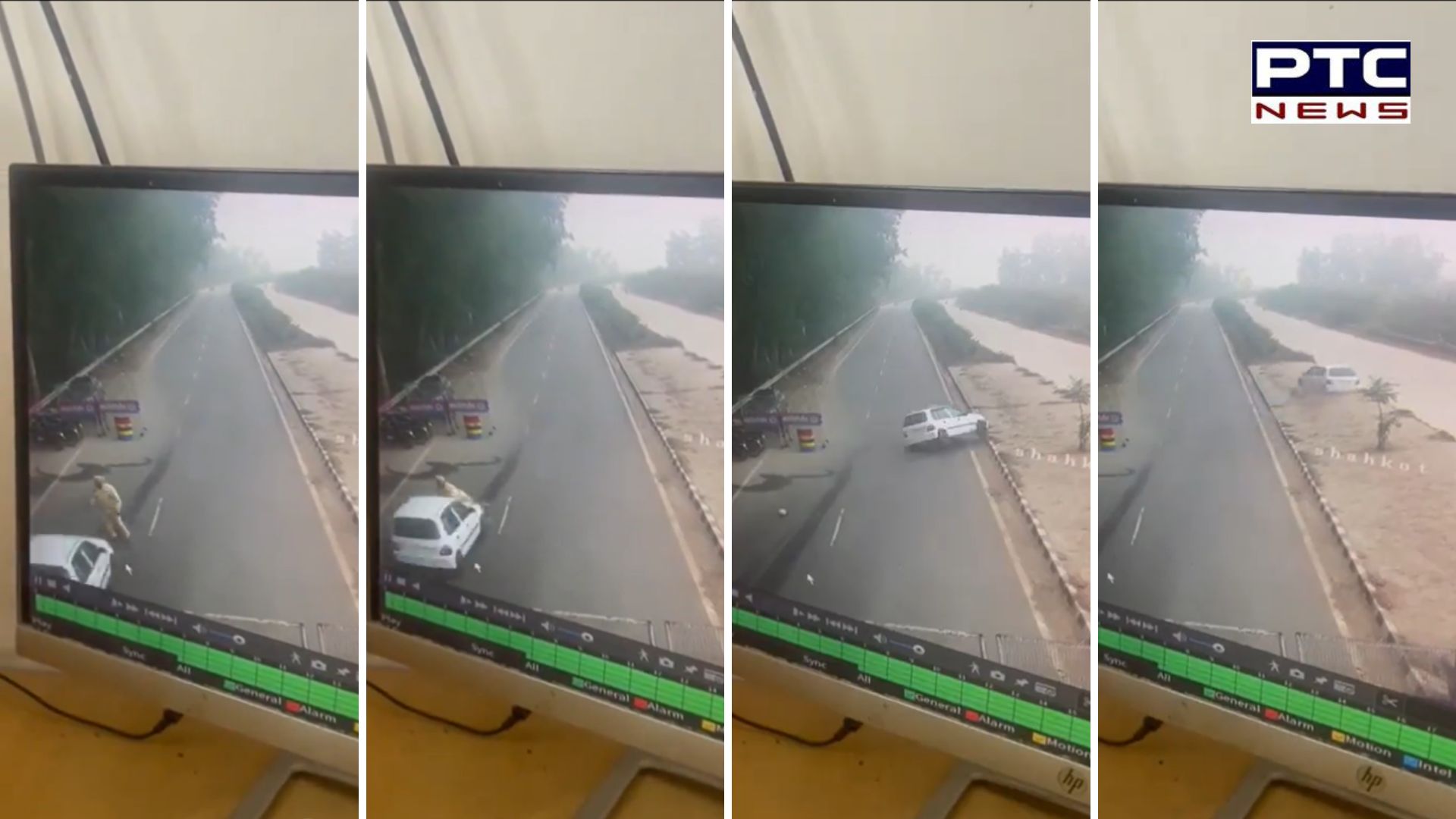 Video: ਤੇਜ਼ ਰਫ਼ਤਾਰ ਕਾਰ ਚਾਲਕ ਨੇ ਪੁਲਿਸ ਮੁਲਾਜ਼ਮ ਨੂੰ ਮਾਰੀ ਫੇਟ; ਦੂਰੀ ਤੱਕ ਘਸੀਟਿਆ