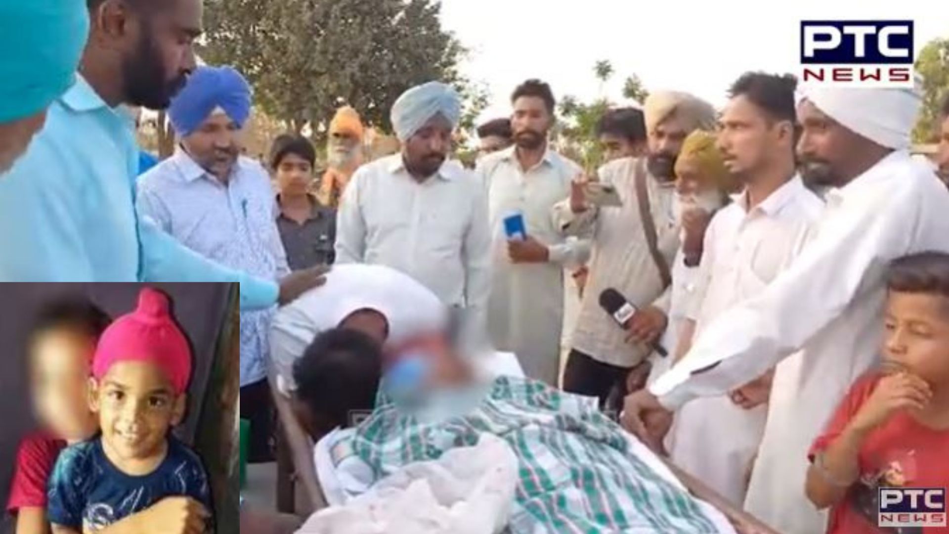 ਚਿਹਰੇ 'ਤੇ ਬੇਬਸੀ, ਹੱਥਾਂ 'ਚ ਹੱਥਕੜੀ, ਜੇਲ੍ਹ 'ਚੋਂ ਆ ਪਿਤਾ ਨੇ ਕੀਤਾ ਪੁੱਤ ਅਗਮਜੋਤ ਦਾ ਸਸਕਾਰ