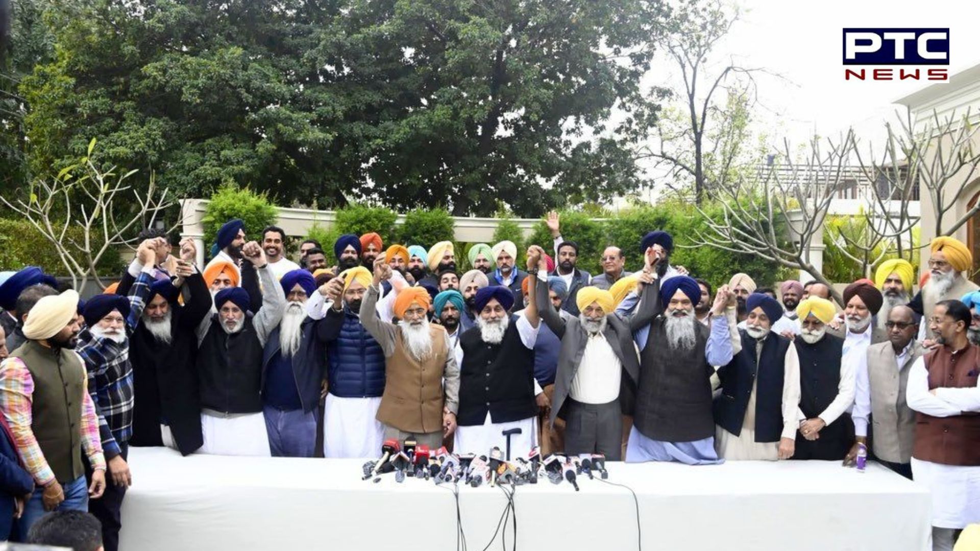 ਸਰਦਾਰ ਸੁਖਦੇਵ ਸਿੰਘ ਢੀਂਡਸਾ ਦੀ ਅਗਵਾਈ ਵਾਲੇ ਸ਼੍ਰੋਮਣੀ ਅਕਾਲੀ ਦਲ ਸੰਯੁਕਤ ਦਾ ਸ਼੍ਰੋਮਣੀ ਅਕਾਲੀ ਦਲ ਵਿਚ ਹੋਇਆ ਰਲੇਵਾਂ