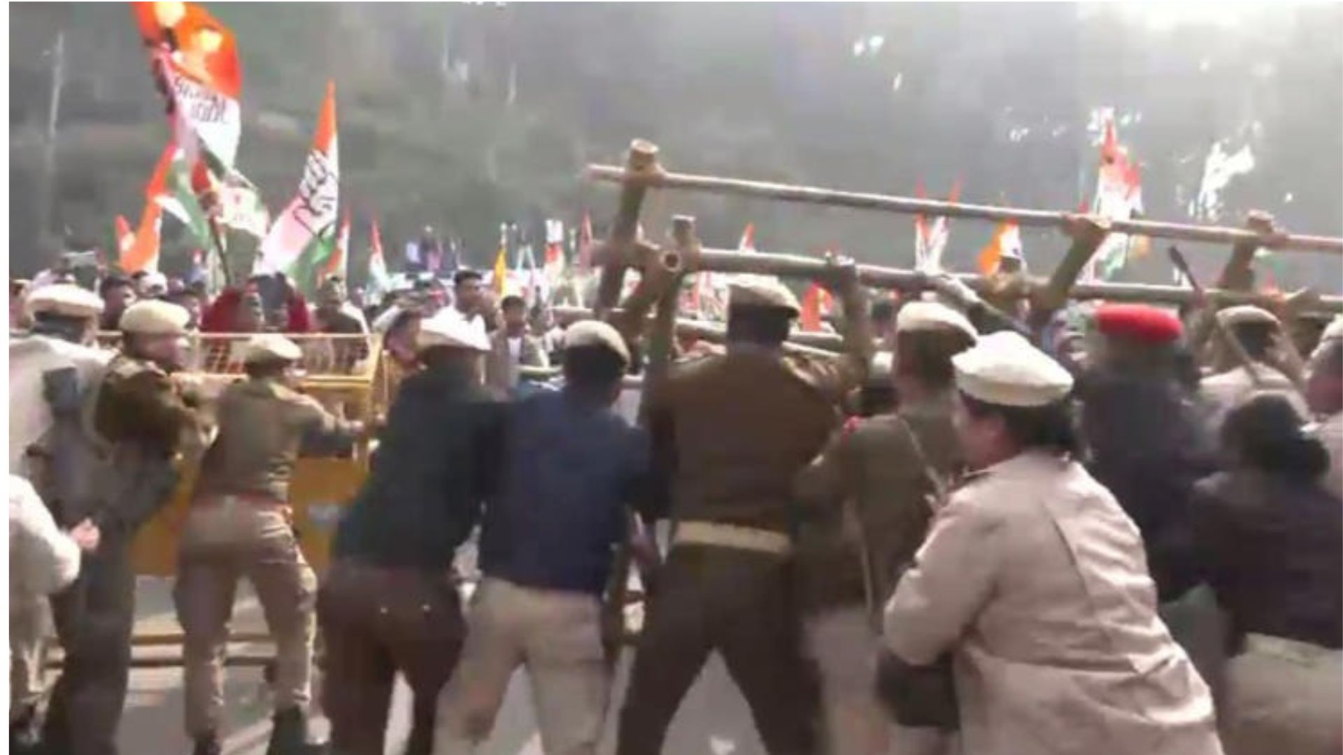 Guwahati: Congress workers, police clash over denied entry for Rahul Gandhi's yatra