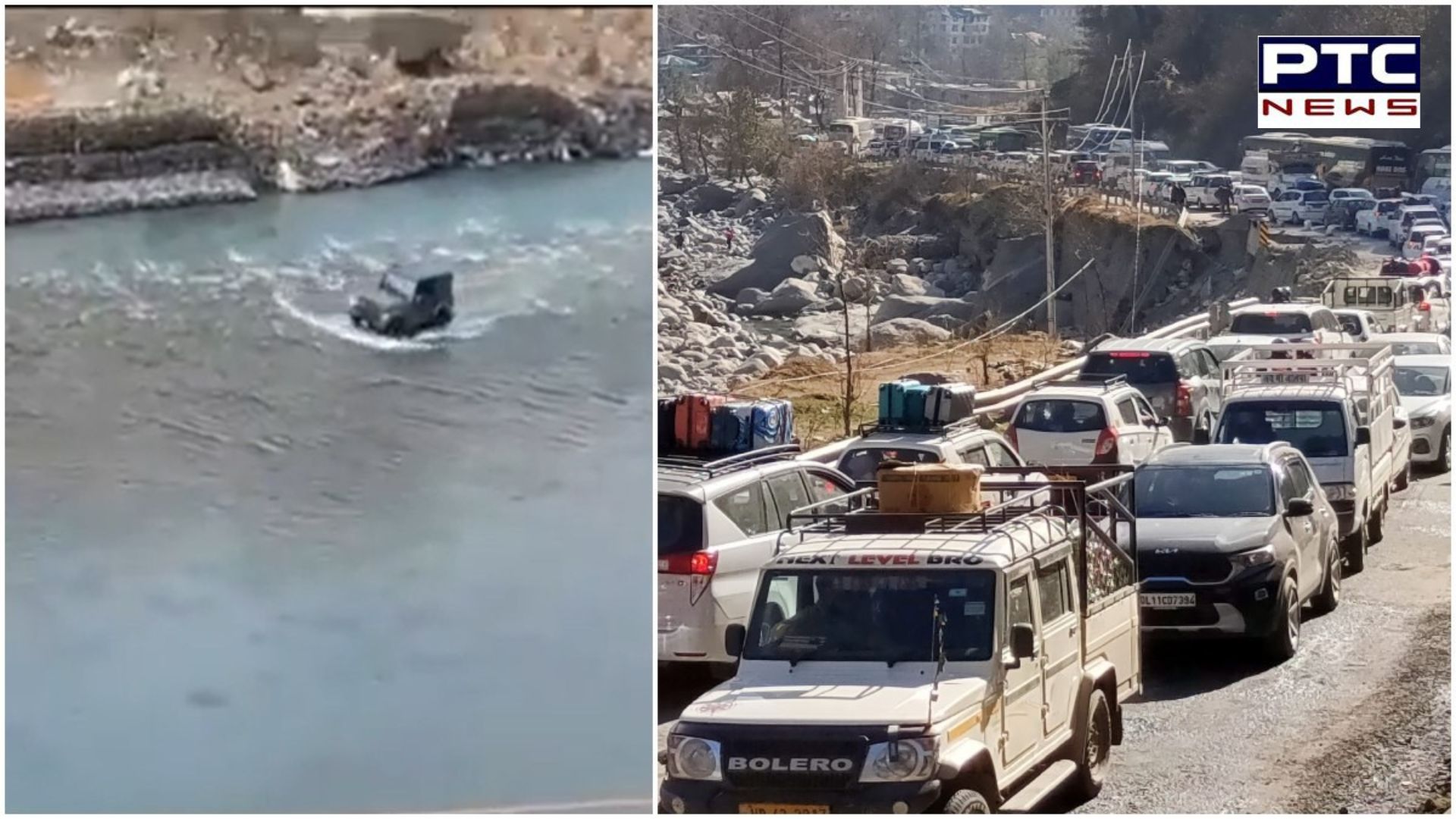 Tourist maneuvers Mahindra Thar SUV through river to escape Himachal traffic gridlock