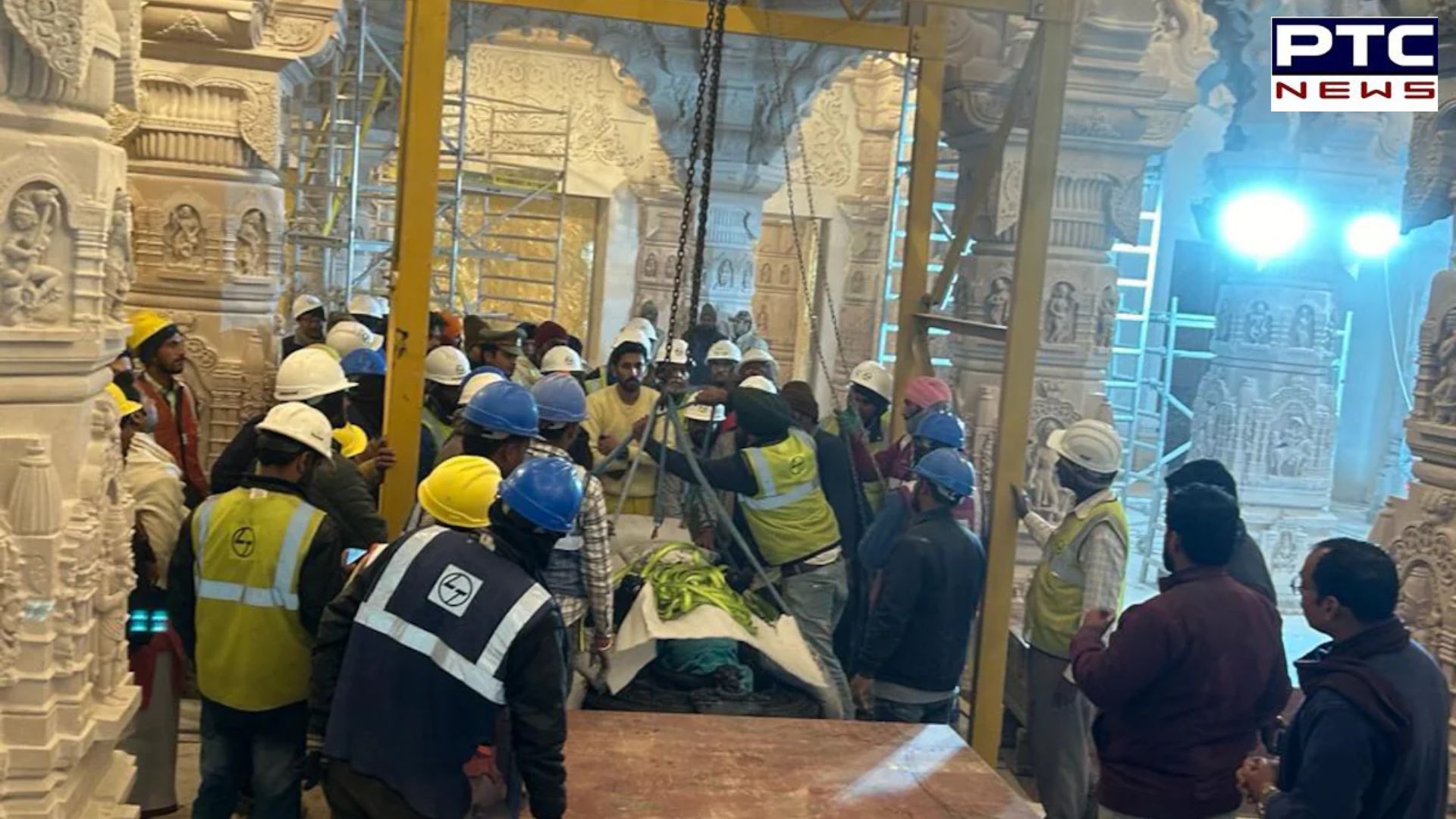 Jai Shri Ram | Ram Lalla idol arrives at Ayodhya Temple ahead of consecration ceremony, watch visuals