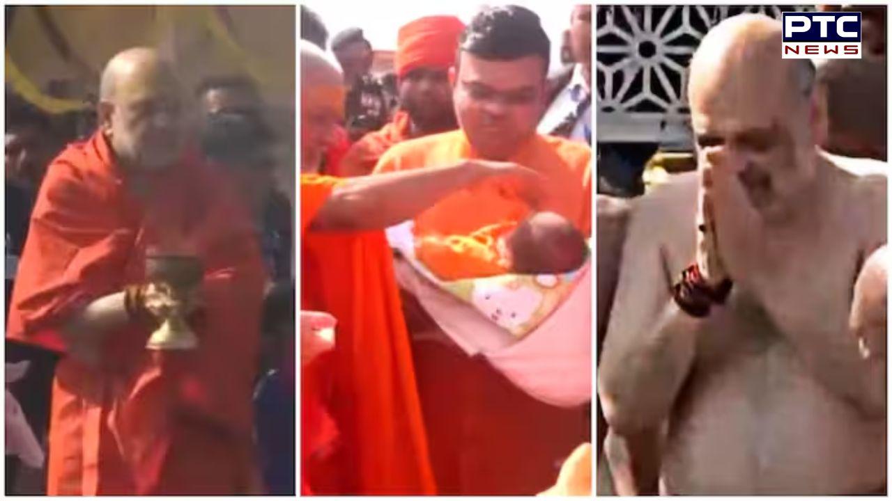 Maha Kumbh 2025: Union Minister Amit Shah takes holy dip in Sangham with CM Yogi, Baba Ramdev