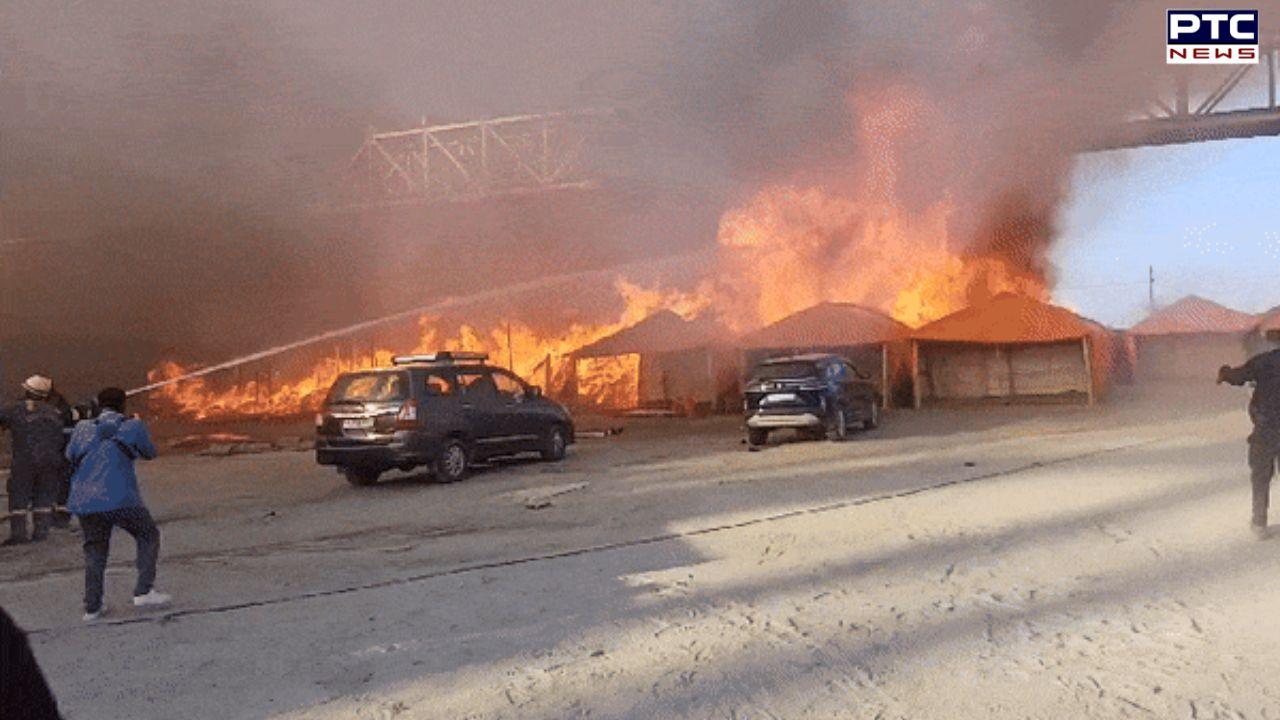 Massive fire engulfs Maha Kumbh tents after cylinder explosion, blaze doused