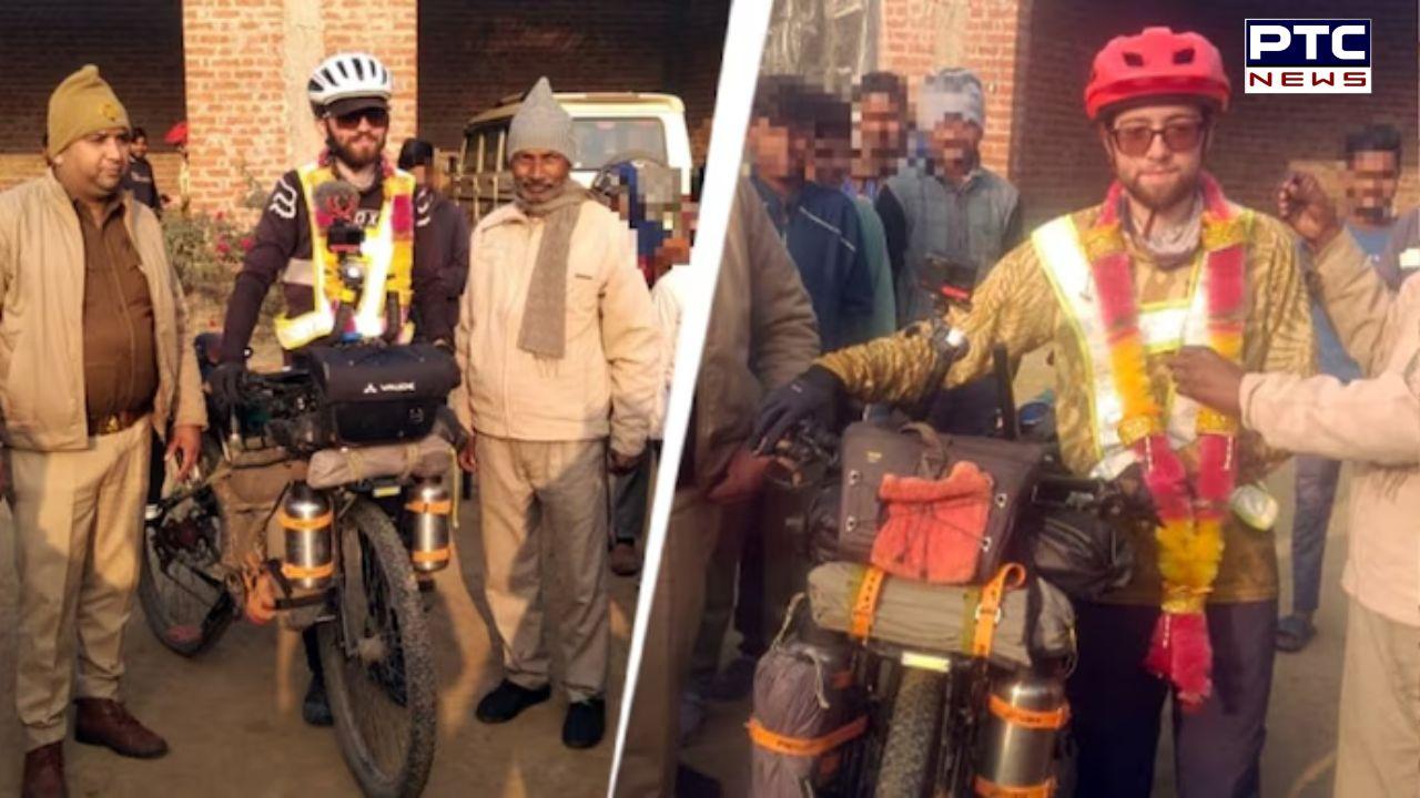 Two French cyclists on their way to Kathmandu, stranded in Bareilley as Google maps suggested wrong route