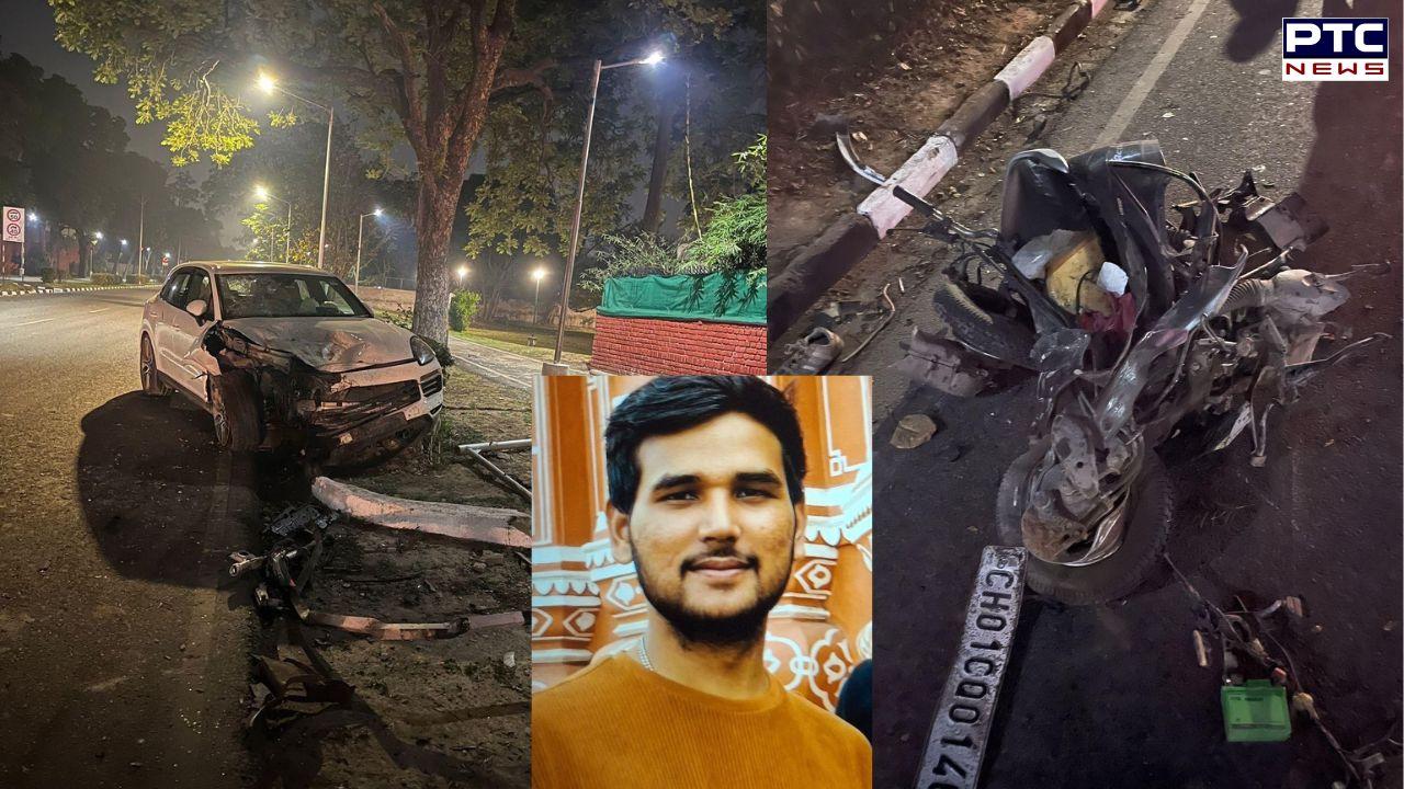 Chandigarh: Man killed as speeding Porche car hit scooters in Sector 4