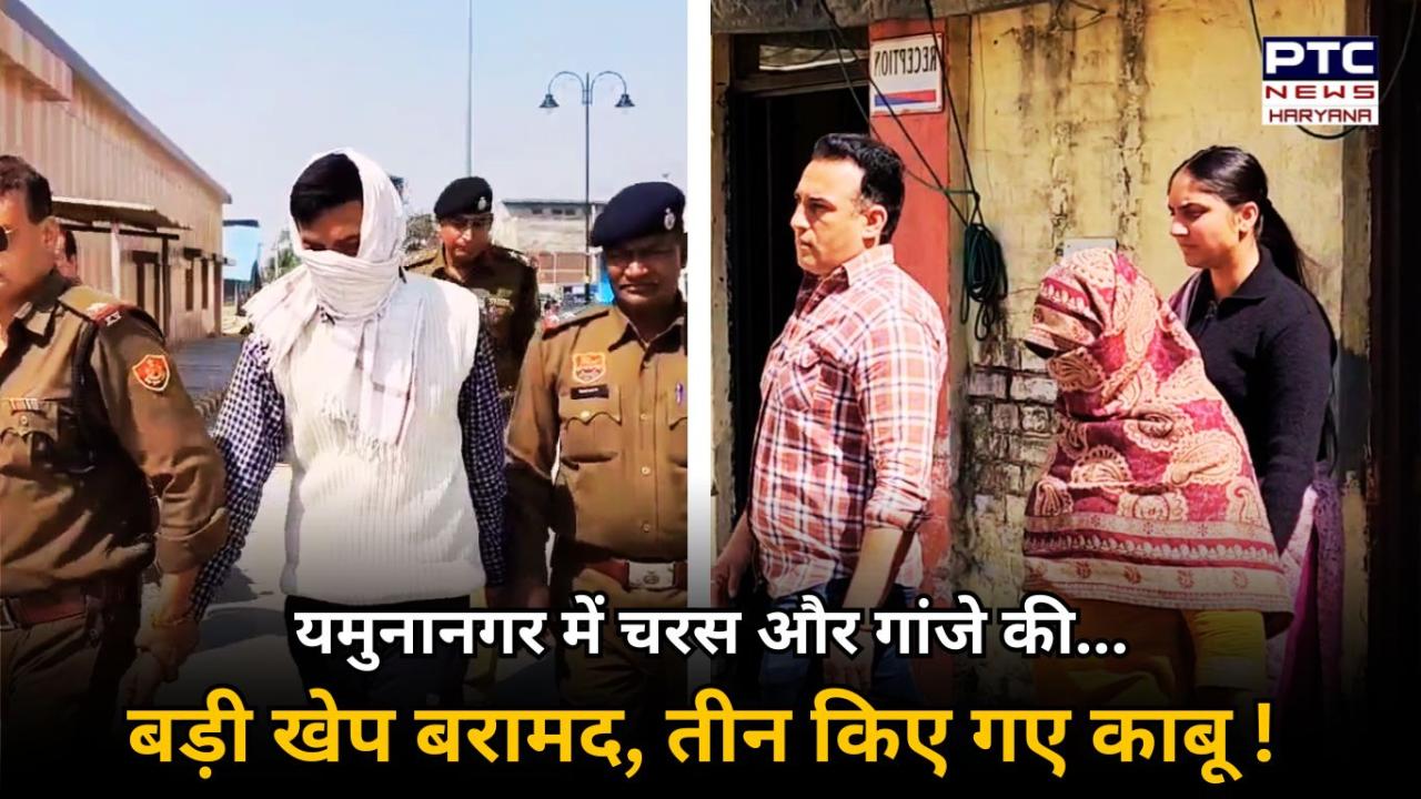 यमुनानगर से भारी मात्रा में चरस और गांजा बरामद, दो मामलों में महिला सहित तीन हुए गिरफ्तार !