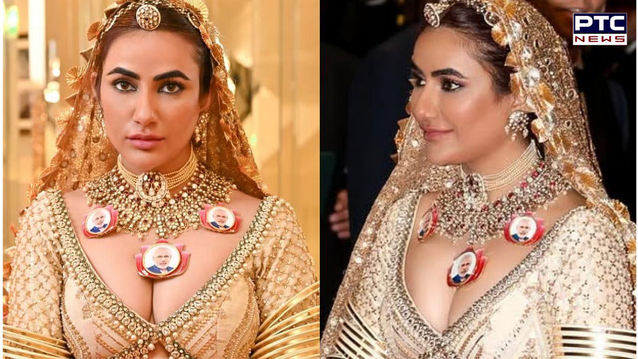 Actor Ruchi Gujjar honours PM Modi with bold necklace tribute at Cannes 2025 | Watch