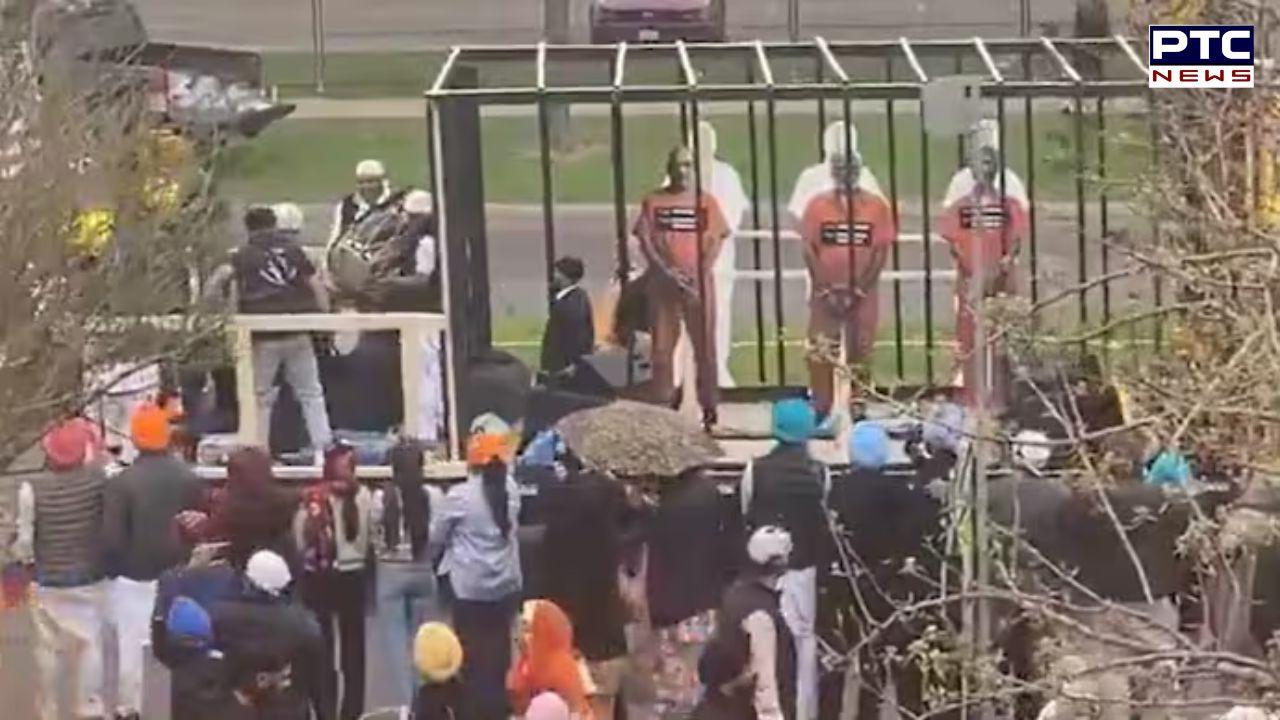 Anti-Hindu parade taken out in Canada with caged effigies of PM Modi, Shah and Jaishankar