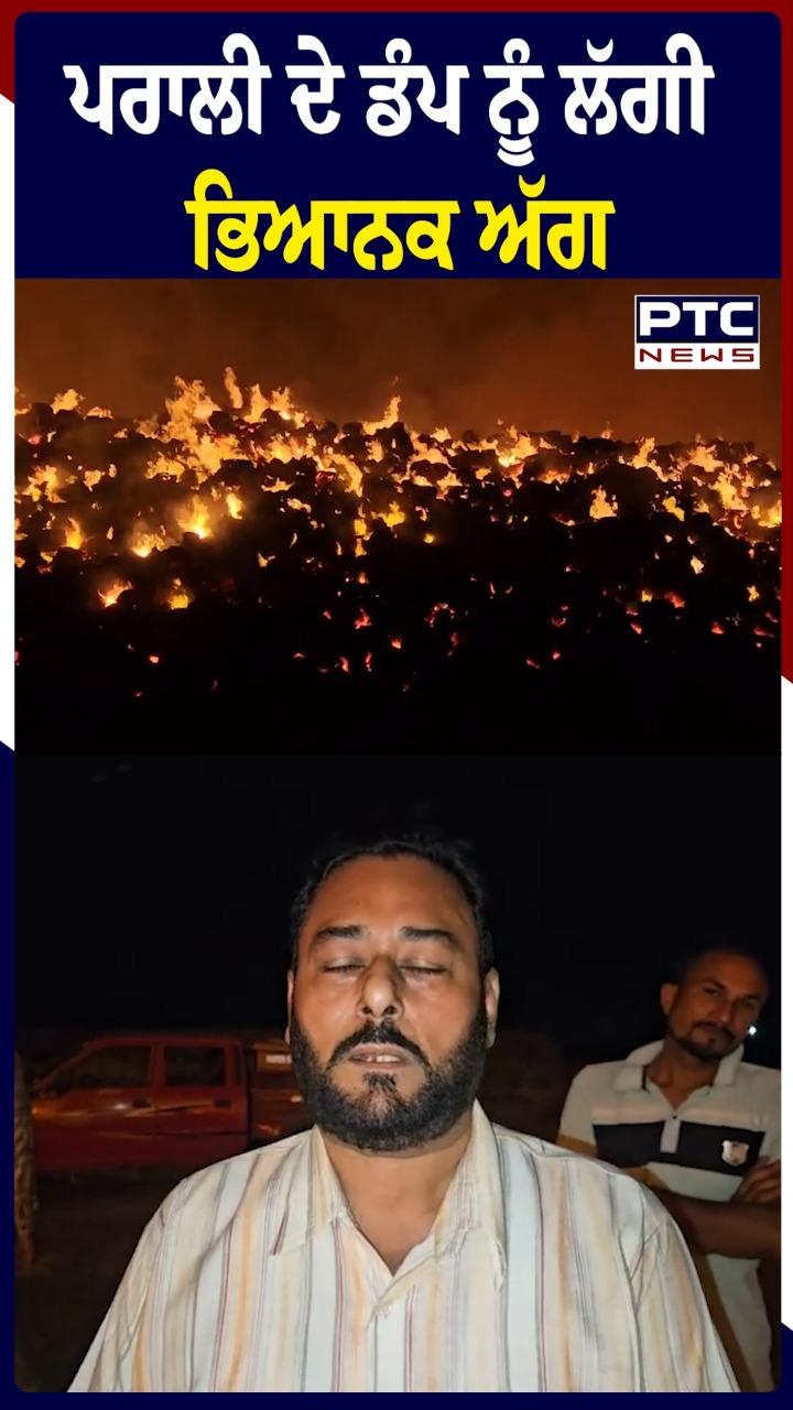 ਪਰਾਲੀ ਦੇ ਡੰਪ ਨੂੰ ਲੱਗੀ ਭਿਆਨਕ ਅੱਗ
