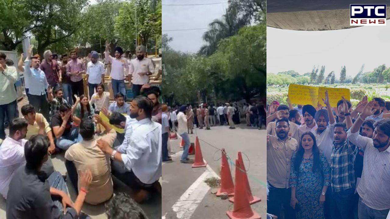 Punjab University : ਪੰਜਾਬ ਯੂਨੀਵਰਸਿਟੀ ਦੇ ਵਿਦਿਆਰਥੀਆਂ ਵੱਲੋਂ ਜ਼ਬਰਦਸਤ ਰੋਸ ਪ੍ਰਦਰਸ਼ਨ, ਗੇਟ ਨੰਬਰ 2 ਕੀਤਾ ਬੰਦ, ਜਾਣੋ ਪੂਰਾ ਮਾਮਲਾ