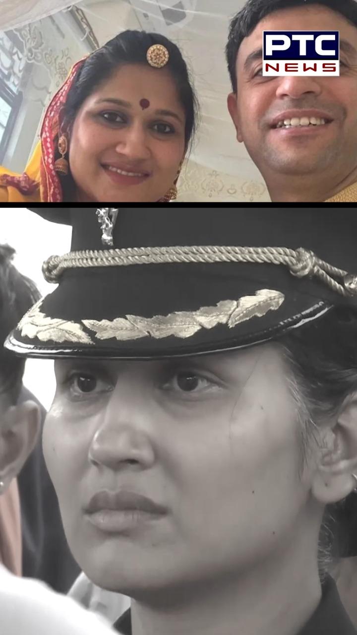 ਪਹਿਲਾਂ ਪਤੀ ਨੂੰ ਕੀਤਾ Salute ,ਫਿਰ ਫੁੱਟ-ਫੁੱਟ ਕੇ ਰੋਈ ,ਮ੍ਰਿਤਕ Pilot Rajveer ਦੀ ਪਤਨੀ