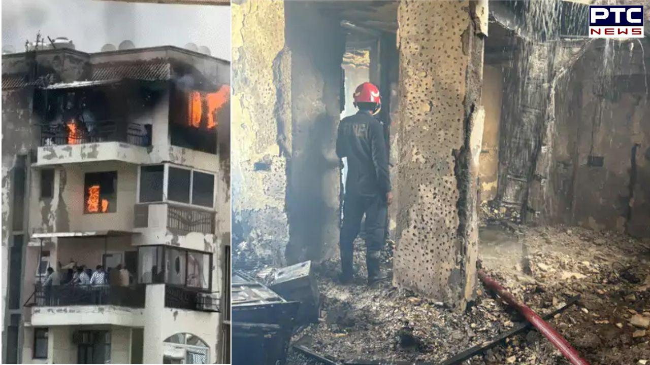 Delhi Dwarka fire tragedy: Man saves wife, son and infant, dies after jumping with daughter and nephew from 9th floor