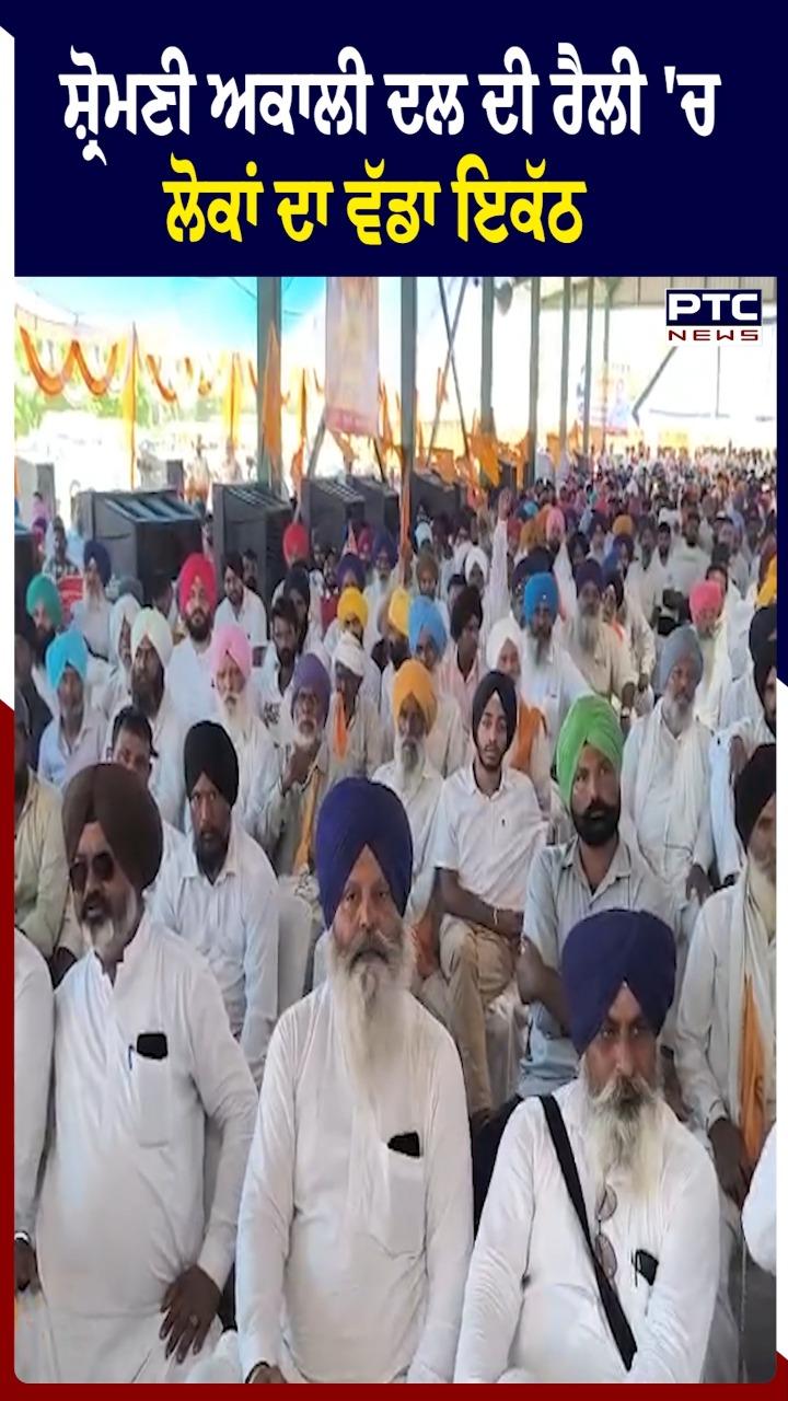 ਸ਼੍ਰੋਮਣੀ ਅਕਾਲੀ ਦਲ ਦੀ ਰੈਲੀ 'ਚ ਲੋਕਾਂ ਦਾ ਵੱਡਾ ਇਕੱਠ