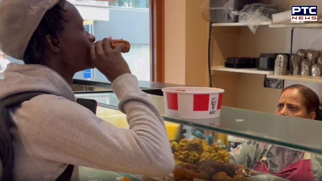 Video of man eating chicken inside ISCON restaurant in London sparks outrage