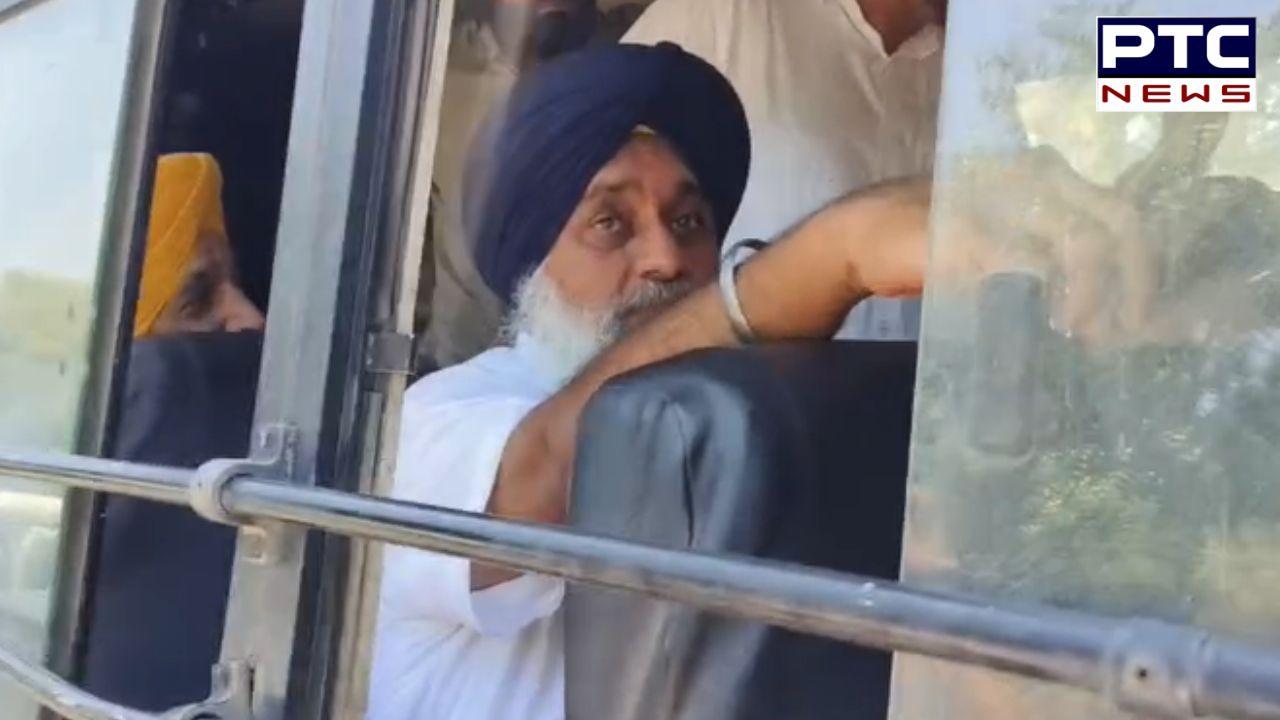 Sukhbir Singh Badal Detain News : ਹਿਰਾਸਤ ਮਗਰੋਂ ਅਕਾਲੀ ਦਲ ਦੇ ਪ੍ਰਧਾਨ ਸੁਖਬੀਰ ਸਿੰਘ ਬਾਦਲ ਨੂੰ ਪੁਲਿਸ ਨੇ ਕੀਤਾ ਰਿਹਾਅ, ਕਿਹਾ...