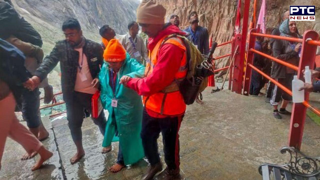 Amarnath Yatra suspended for today after heavy rainfall, pilgrims evacuated from camps