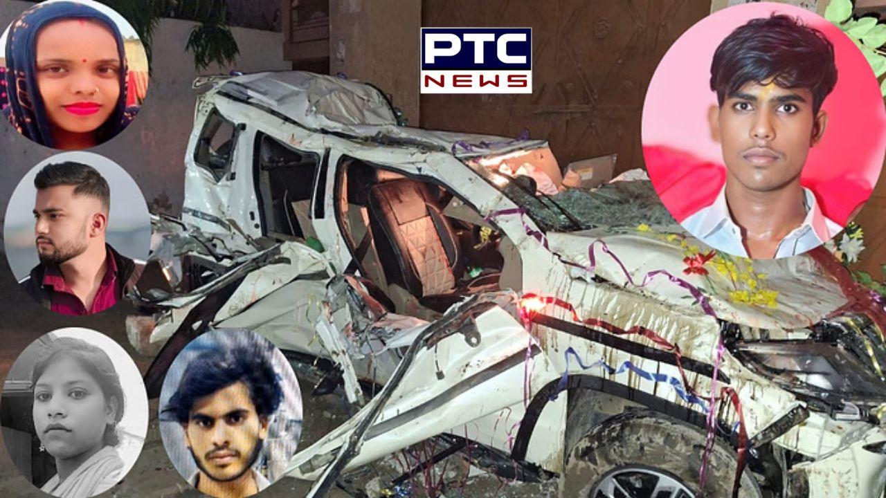 Speeding SUV Crashes : ਭਿਆਨਕ ਹਾਦਸੇ ’ਚ ਲਾੜੇ ਸਣੇ 8 ਲੋਕਾਂ ਦੀ ਮੌਤ; ਕੰਧ ਨਾਲ ਟਕਰਾਈ ਬੋਲੈਰੋ ਕਾਰ, ਲਾਸ਼ਾਂ ਦਾ ਲੱਗ ਹਿਆ ਢੇਰ