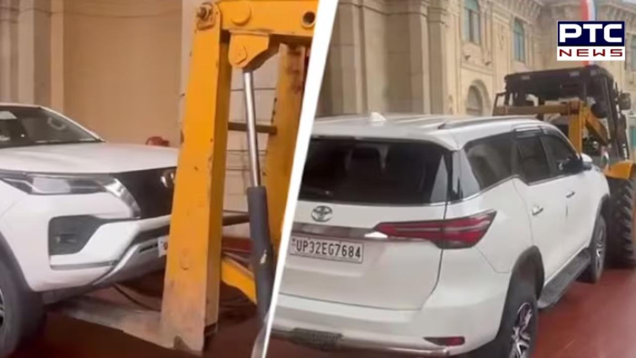 ਵਿਧਾਨ ਸਭਾ ਮੂਹਰੇ ਨੋ ਪਾਰਕਿੰਗ ਜ਼ੋਨ 'ਚ ਖੜ੍ਹੀ ਸੀ ਮੰਤਰੀ ਦੀ ਫਾਰਚੂਨਰ ਗੱਡੀ, ਕਰੇਨ ਨਾਲ ਚੁੱਕ ਕੇ ਲੈ ਗਈ ਟ੍ਰੈਫਿਕ ਪੁਲਿਸ