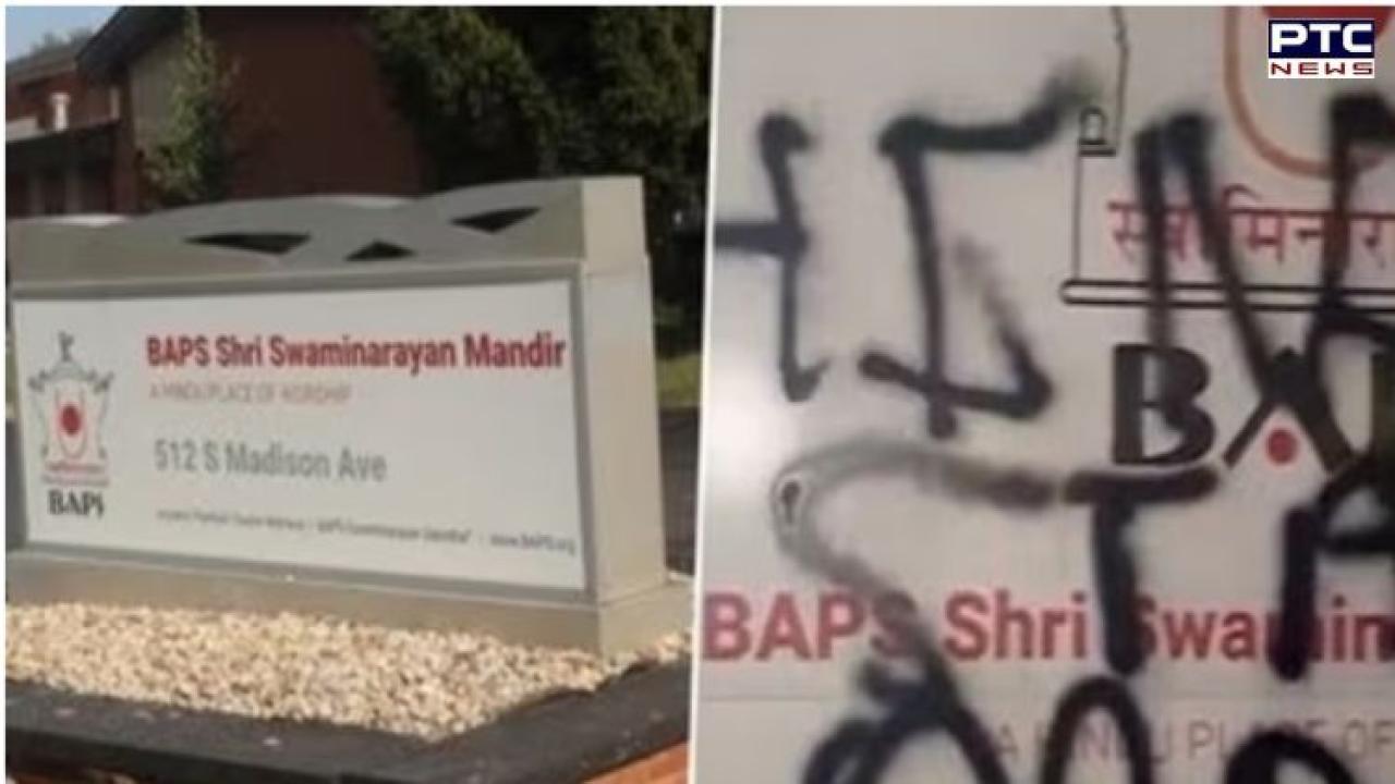 US: Ahead of Janmashtami celebrations, BAPS Swaminarayan Temple in Indiana defaced in 4th attack within a year