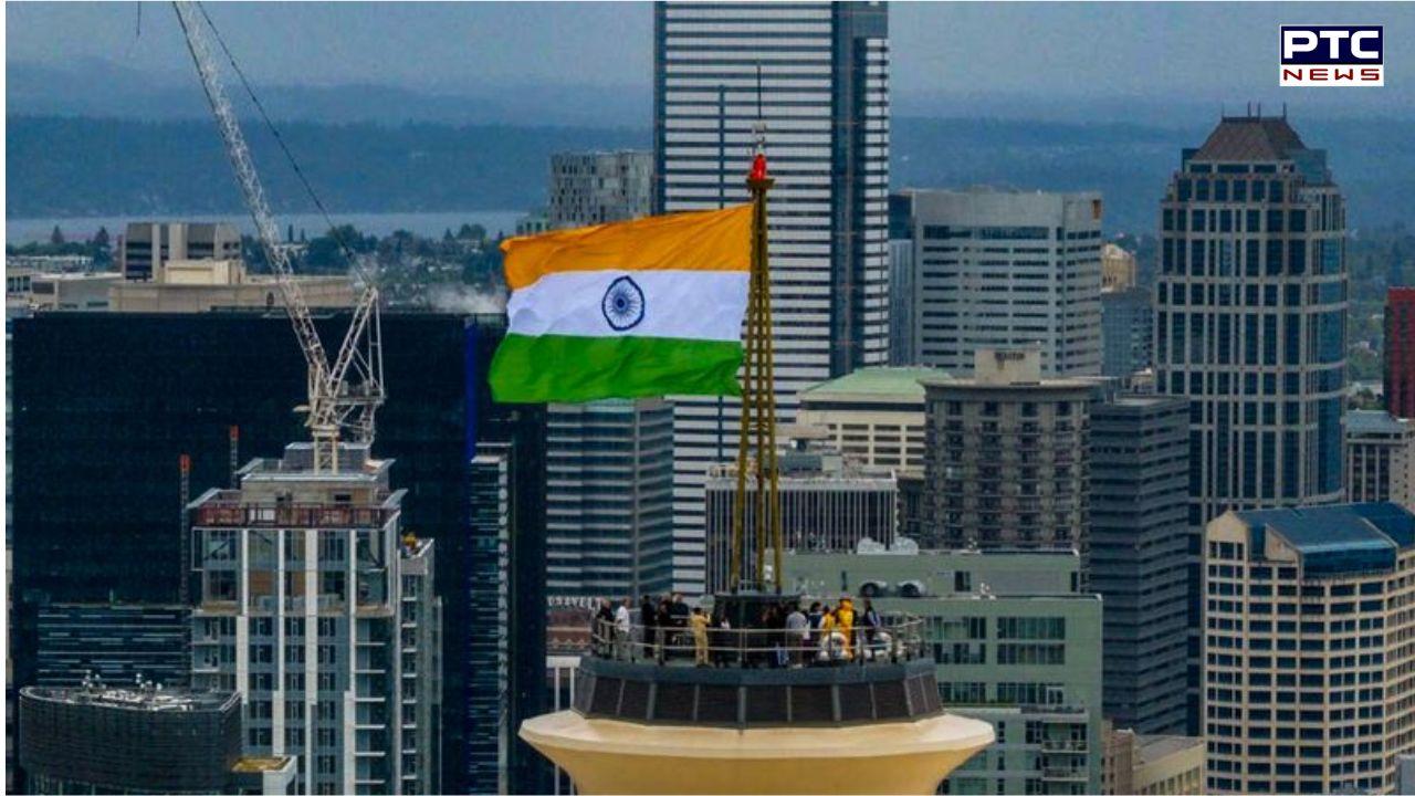 Indian national flag hoisted at Seattle’s Space Needle for the first time on Independence Day
