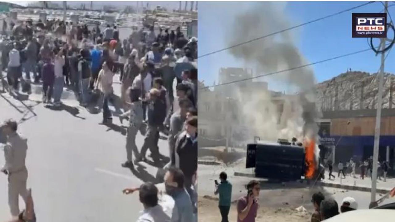 Ladakh unrest: 4 dead, several injured as statehood protest turns violent; police vehicle set ablaze, curfew imposed