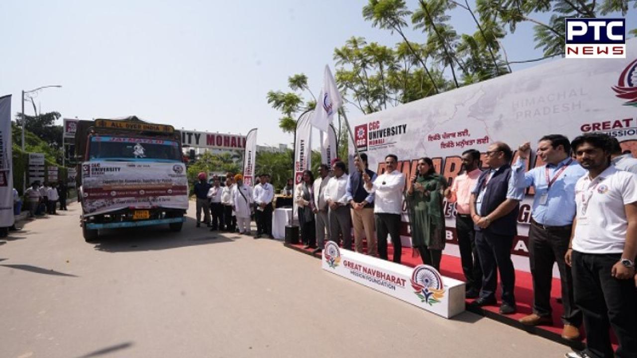 CGC University Mohali ਅਤੇ ਨਵ ਭਾਰਤ ਮਿਸ਼ਨ ਫਾਊਂਡੇਸ਼ਨ ਨੇ ਹੜ੍ਹ ਪੀੜ੍ਹਤਾਂ ਦੀ ਮਦਦ ਲਈ ਭੇਜੀ ਰਾਹਤ ਸਮੱਗਰੀ