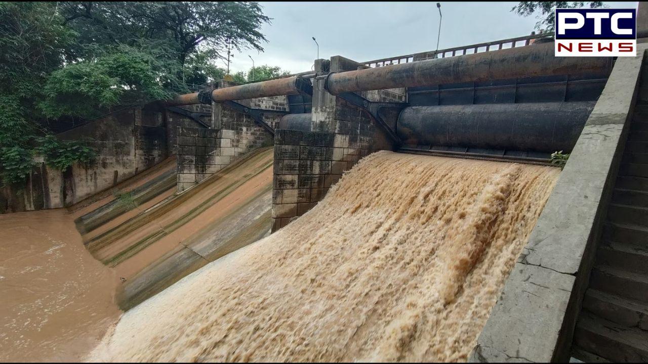 Chandigarh: Sukhna Lake flood gates opened again as water level rises
