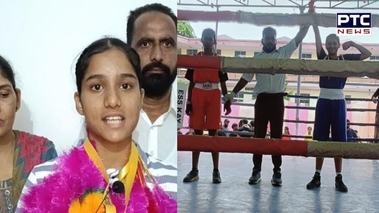 Barnala News : ਪਿੰਡ ਢਿਲਵਾਂ ਦੀ ਗੁਨਤਾਸ ਕੌਰ ਨੇ ਬਾਕਸਿੰਗ ਚੈਂਪੀਅਨਸ਼ਿਪ 'ਚ ਜਿੱਤਿਆ ਸੋਨ ਤਗ਼ਮਾ ,ਪਿੰਡ ਵਾਸੀਆਂ ਨੇ ਢੋਲ ਨਗਾੜੇ ਵਜਾ ਕੇ ਕੀਤਾ ਸਵਾਗਤ