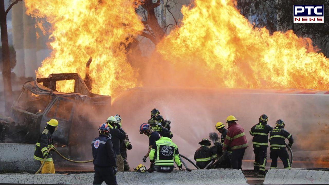 Mexico City Explosion Video : ਮੈਕਸੀਕੋ 'ਚ ਗੈਸ ਟੈਂਕਰ ਧਮਾਕਾ, 57 ਲੋਕ ਝੁਲਸੇ, ਭਿਆਨਕ ਅੱਗ 'ਚ 18 ਵਾਹਨ ਸੜ ਕੇ ਹੋਏ ਰਾਖ