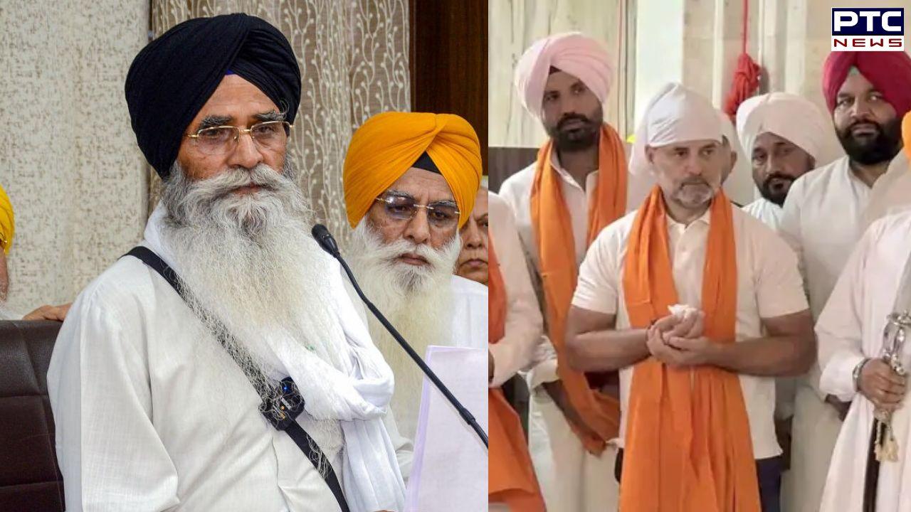 SGPC raises objection over 'Siropa' honour to Rahul Gandhi at Gurdwara Baba Budha Sahib in Amritsar