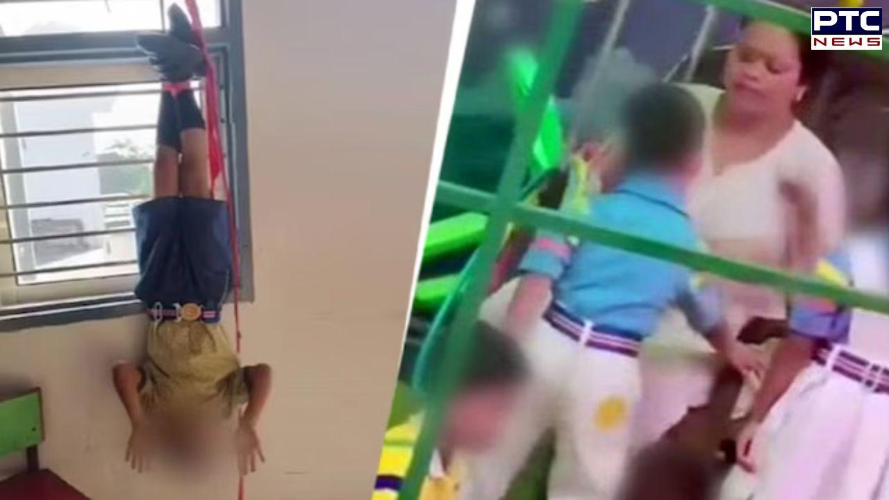 Haryana Horror : ਪਾਣੀਪਤ 'ਚ ਸਕੂਲ 'ਚ ਡਰਾਈਵਰ ਨੇ 7 ਸਾਲ ਦੇ ਬੱਚੇ ਨੂੰ ਉਲਟਾ ਲਟਕਾਇਆ, ਪ੍ਰਿੰਸੀਪਲ ਨੇ ਜੜ੍ਹੇ ਥੱਪੜ