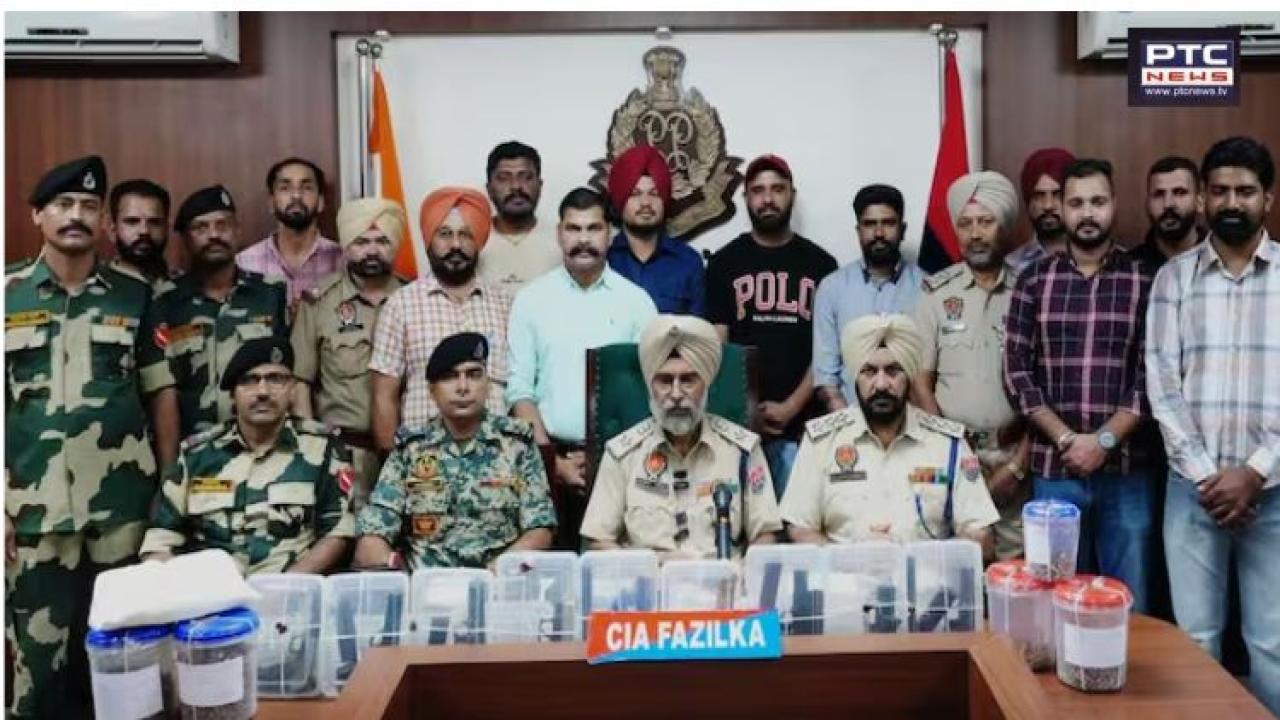 BSF, CIA Punjab foil Pakistan-backed smuggling bid in Fazilka; huge cache of arms recovered